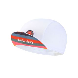 white cycling caps