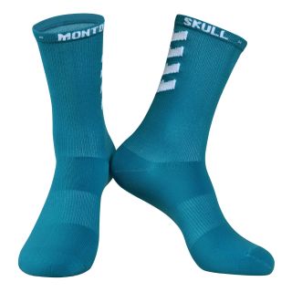 blue cycling socks