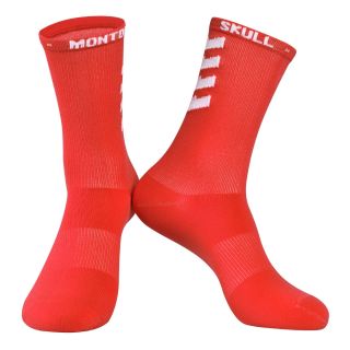 red cycling socks