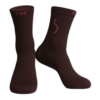 red cycling socks