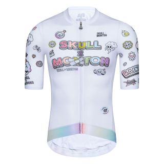 white cycling jersey