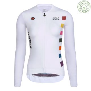 white long sleeve cycling jersey