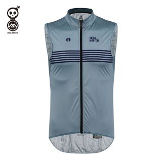 blue cycling gilet