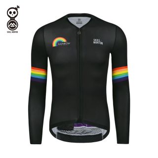 mens black long sleeve cycling jersey