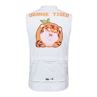 white cycling gilet