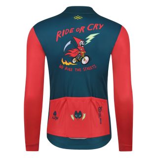 men's long sleeve thermal cycling jersey