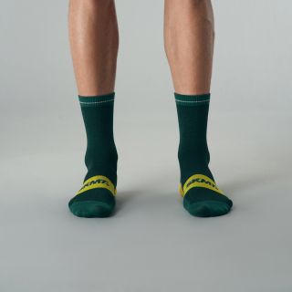 green cycling socks