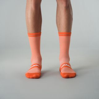 orange cycling socks