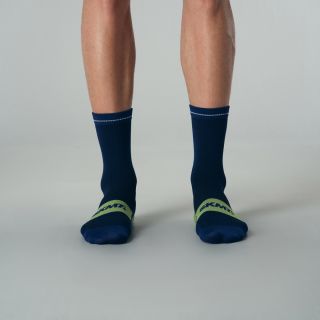 blue cycling socks