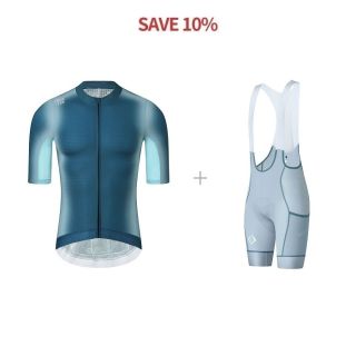 Mens Cycling Jersey and Bib Shorts Set