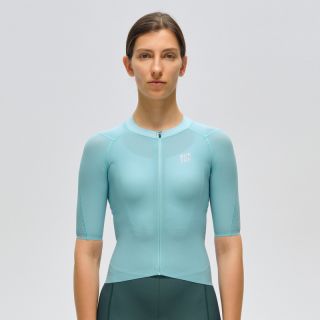 womens cycling jersey blue