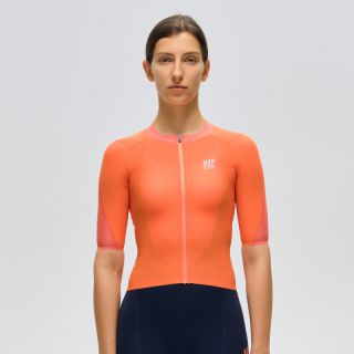 womens cycling jersey orange