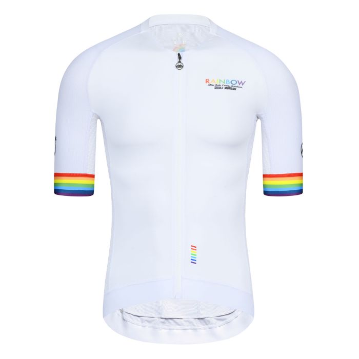 Mens Cycling Jersey Short Sleeve White