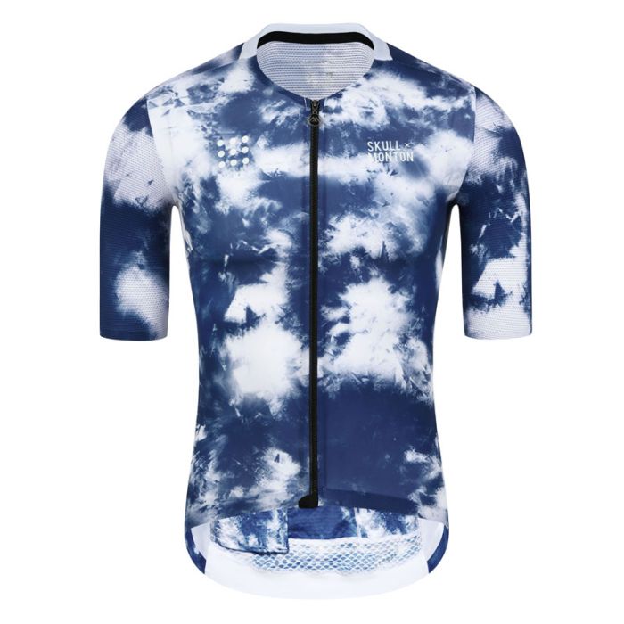 Mens Short Sleeve Cycling Jersey with Zipper Pocket Aero Fit