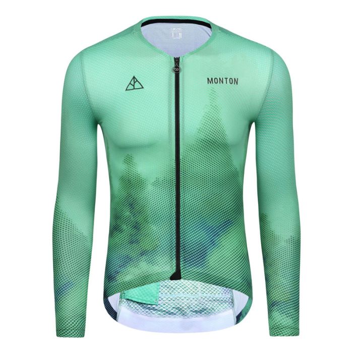 Mens Long Sleeve Cycling Jersey Urban Forest - C1 *