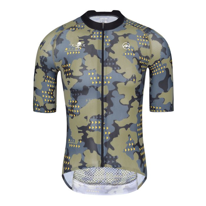 Clearance Mens Cycling Jersey PRO CamouShield Green - S M *