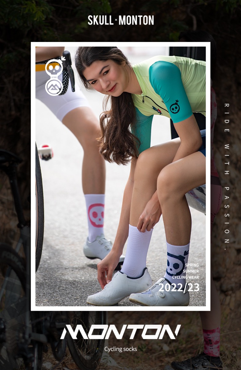 white cycling socks