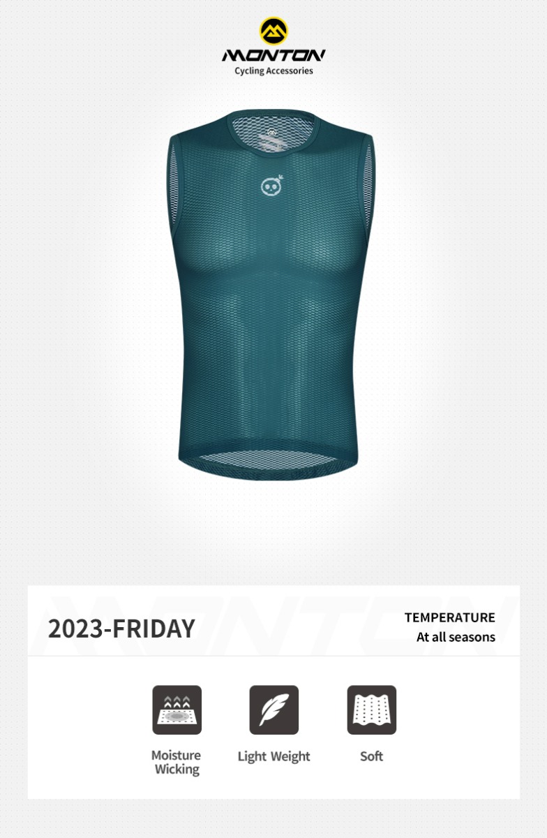 green cycling summer base layer