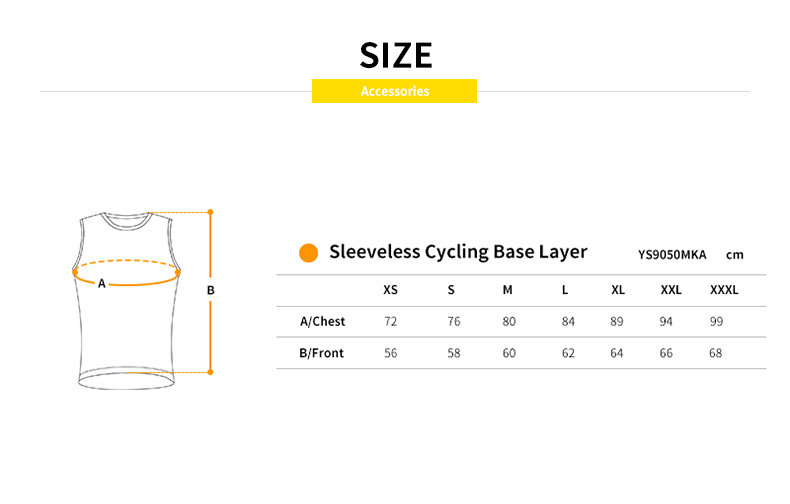 base layer size chart