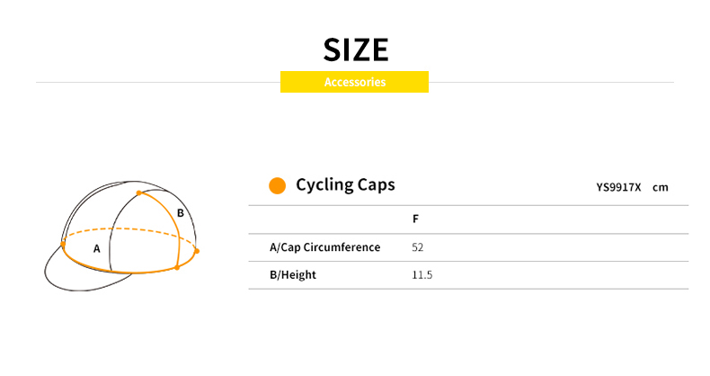 cycling cap size chart