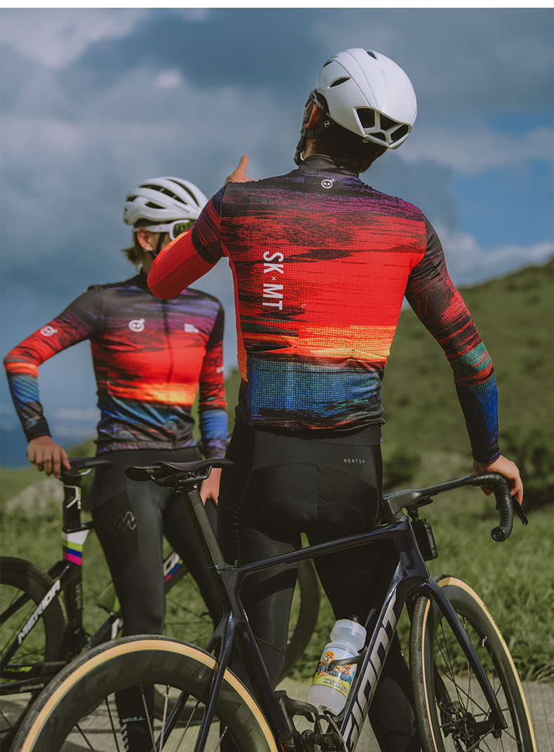thermal long sleeve cycling jersey