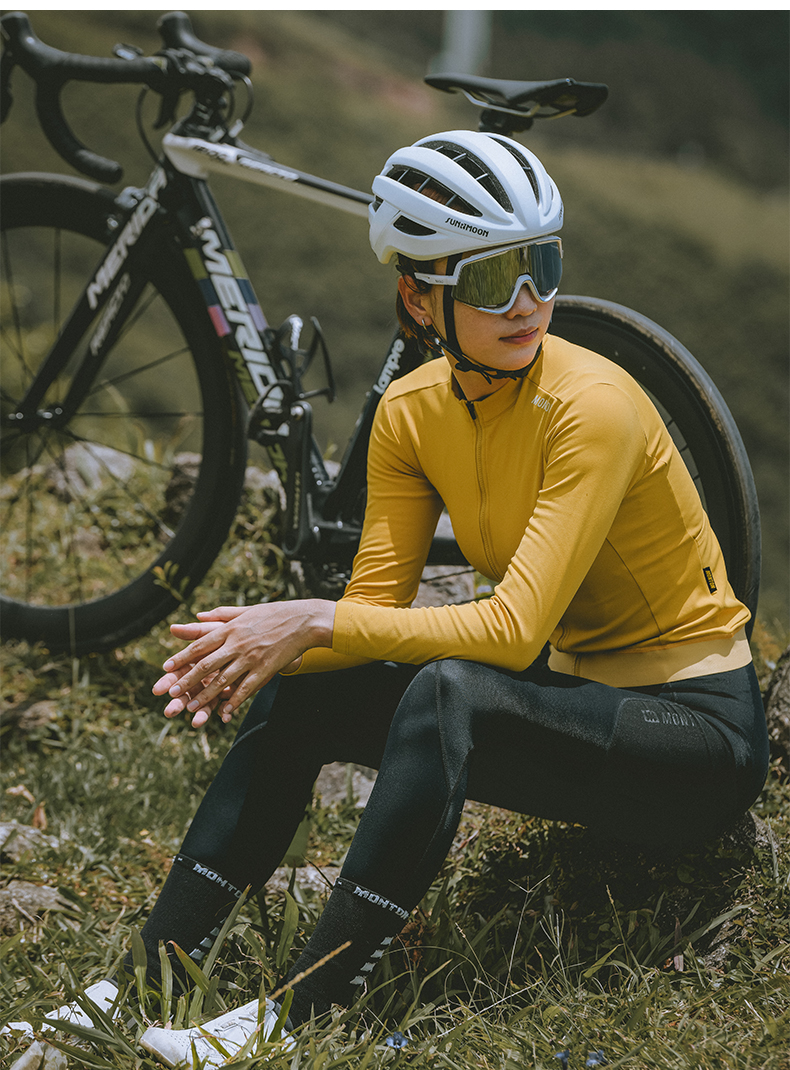 thermal long sleeve cycling jersey