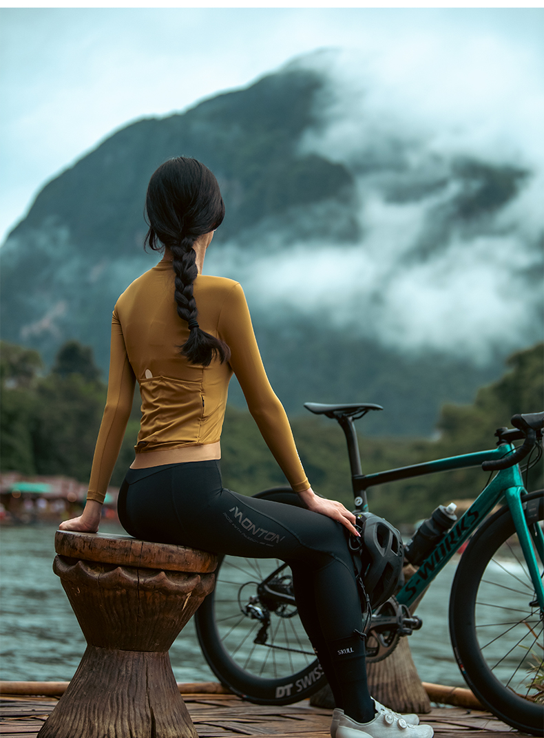 womens long sleeve cycling jersey