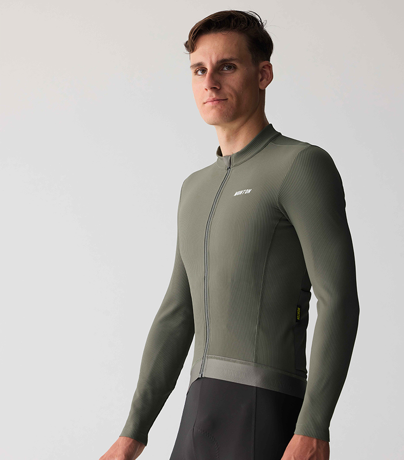 thermal long sleeve cycling jersey