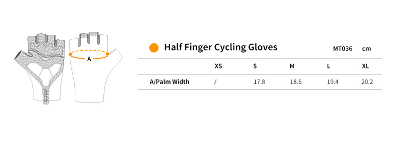 cycling gloves size chart