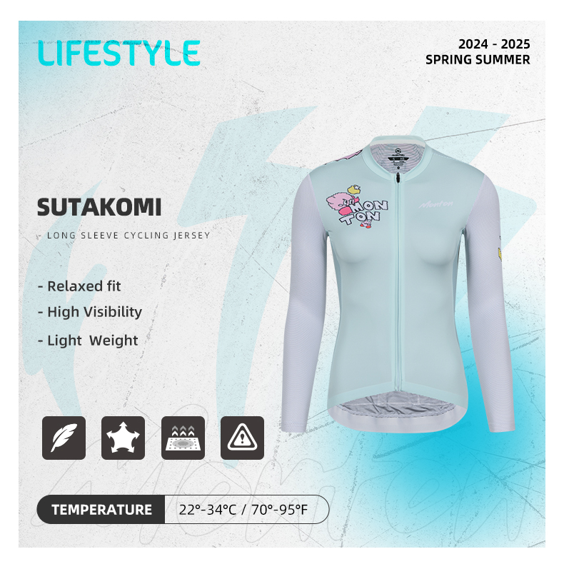 womens long sleeve cycling jersey