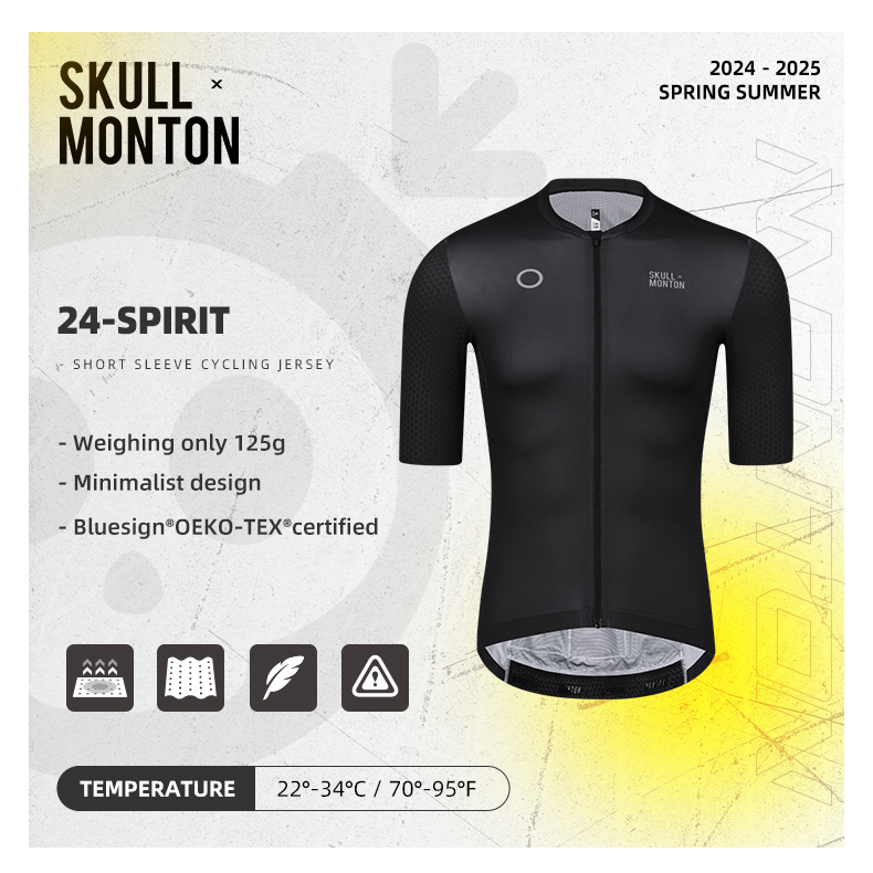 black cycling jersey