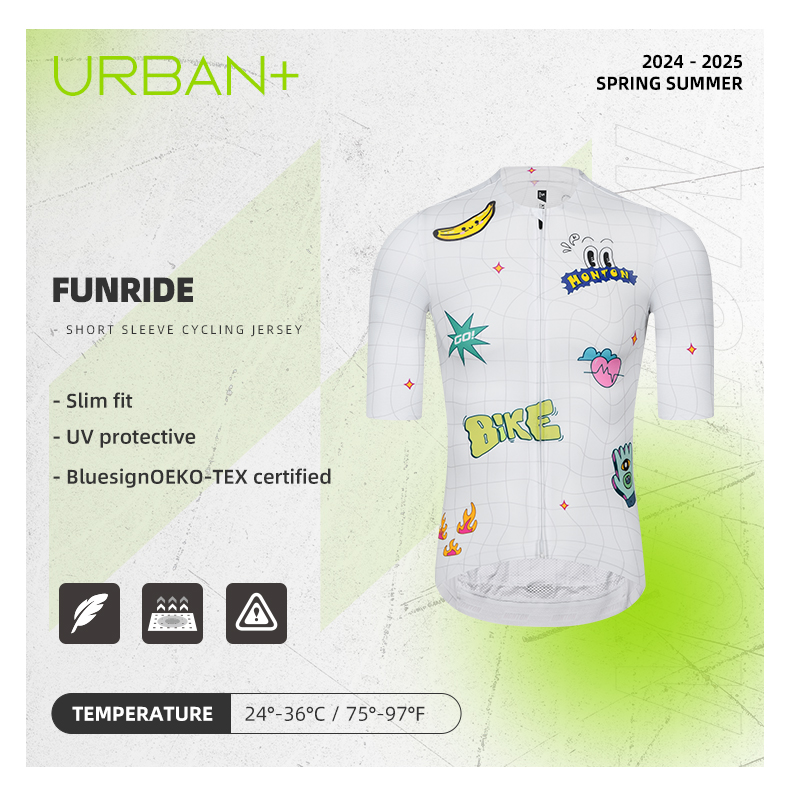 white cycling jersey