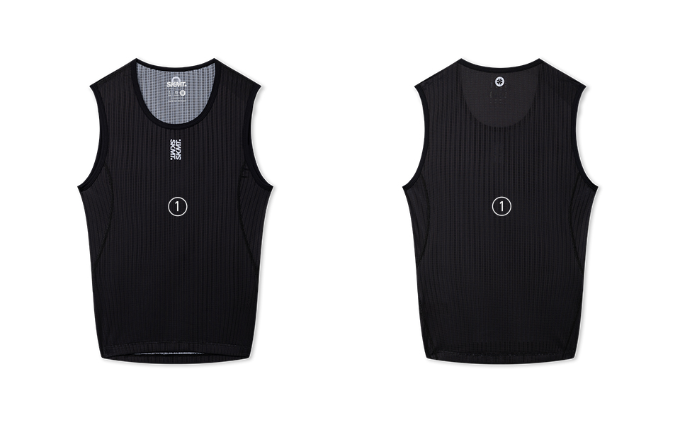 sleeveless cycling base layer