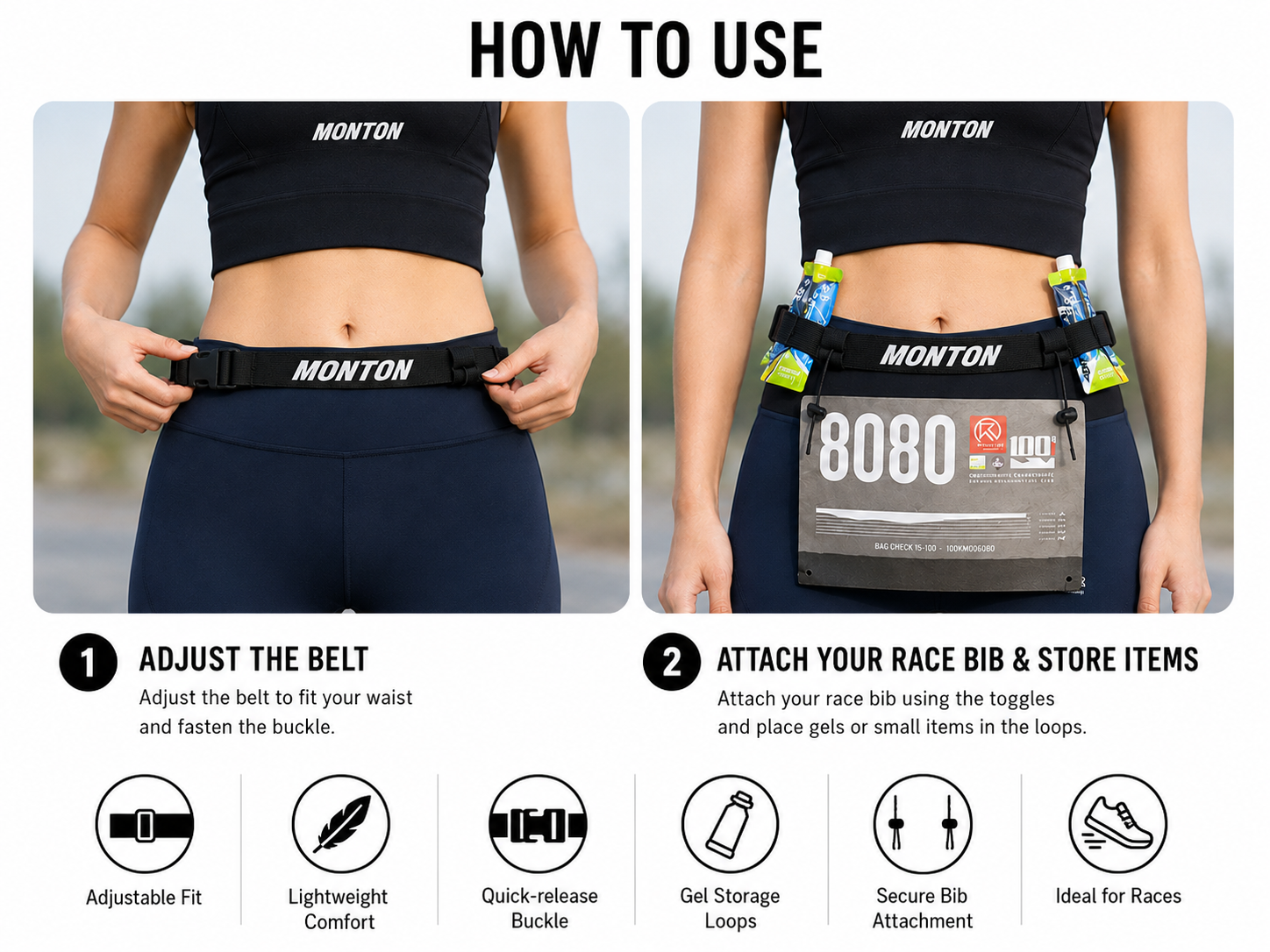 how to use running bib belt