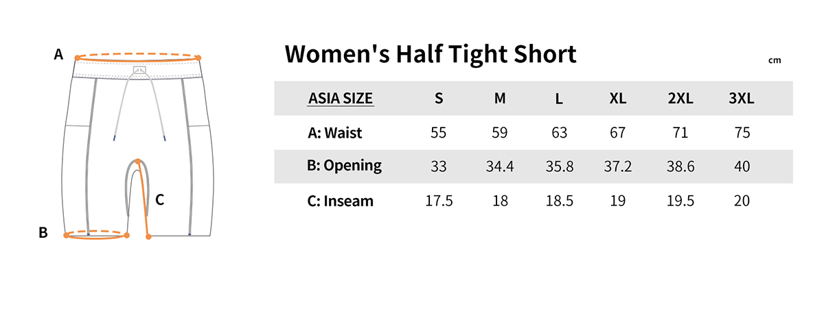 ys2214w size chart