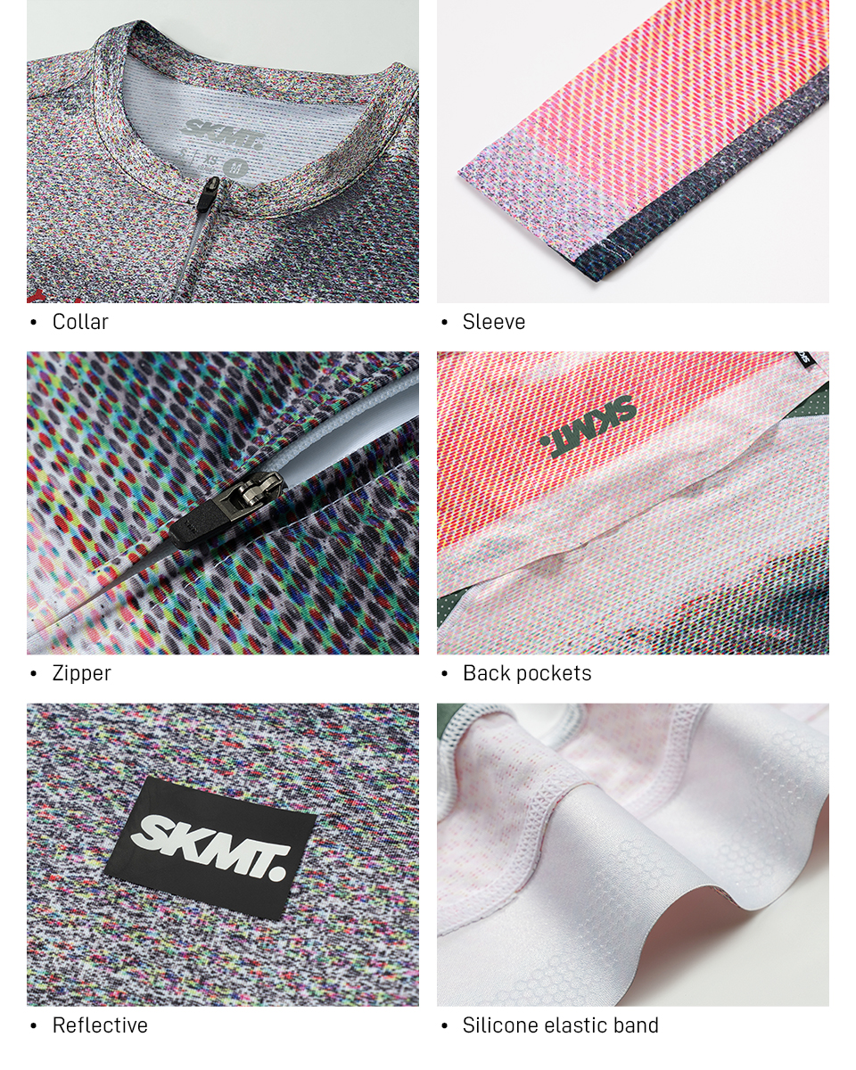 collar, sleeves, waist gripper details