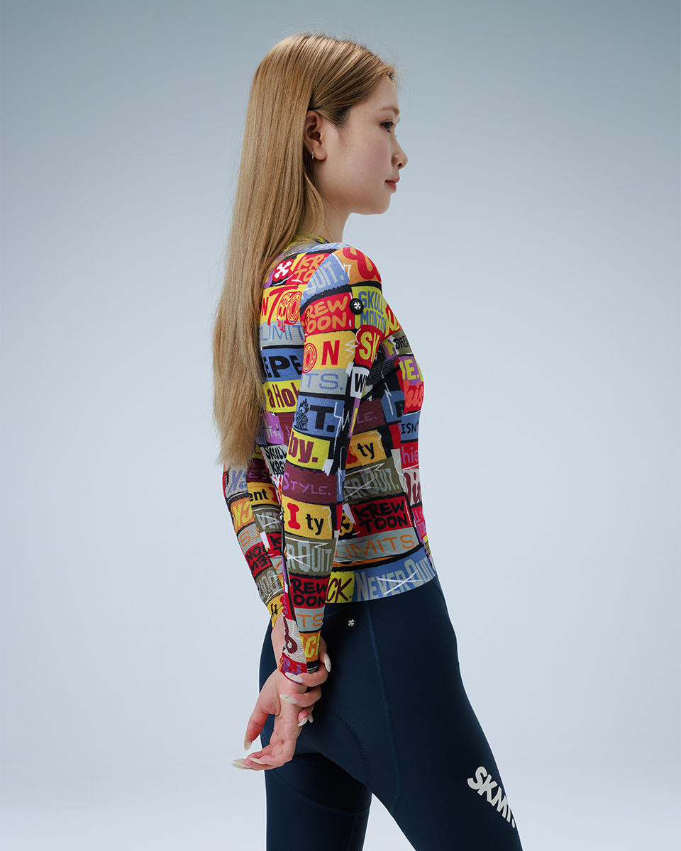 womens long sleeve cycling jersey