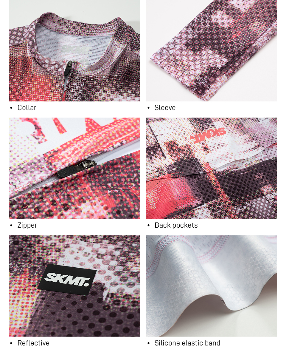 collar, sleeves, waist gripper details