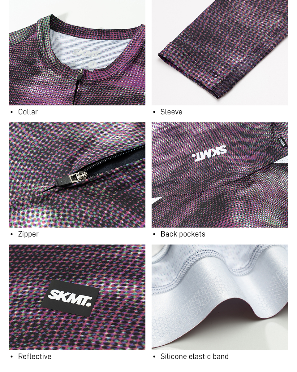 collar, sleeves, waist gripper details