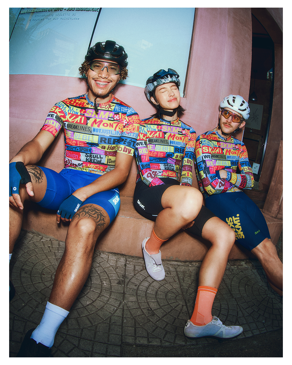 orange cycling socks