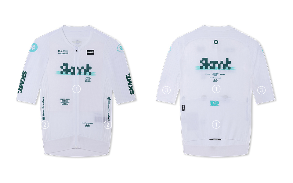 white cycling jersey