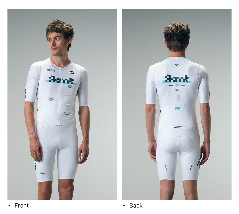 mens white cycling jersey