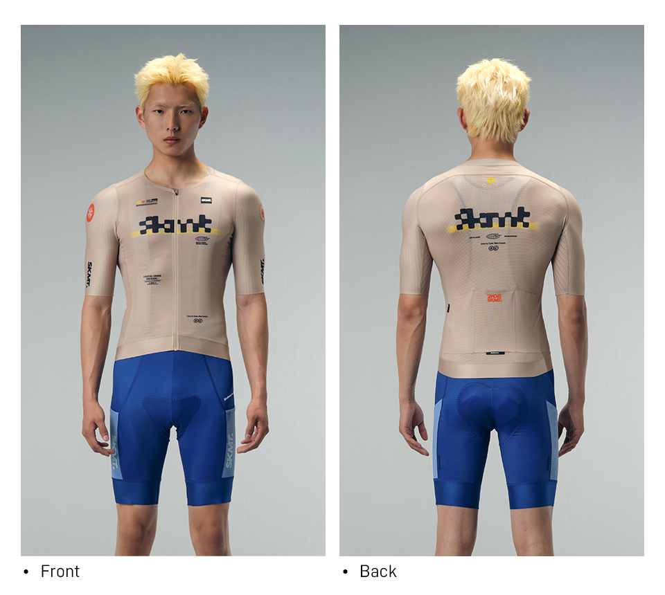 mens khaki cycling jersey