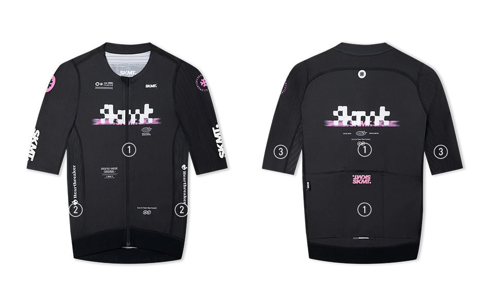 black cycling jersey