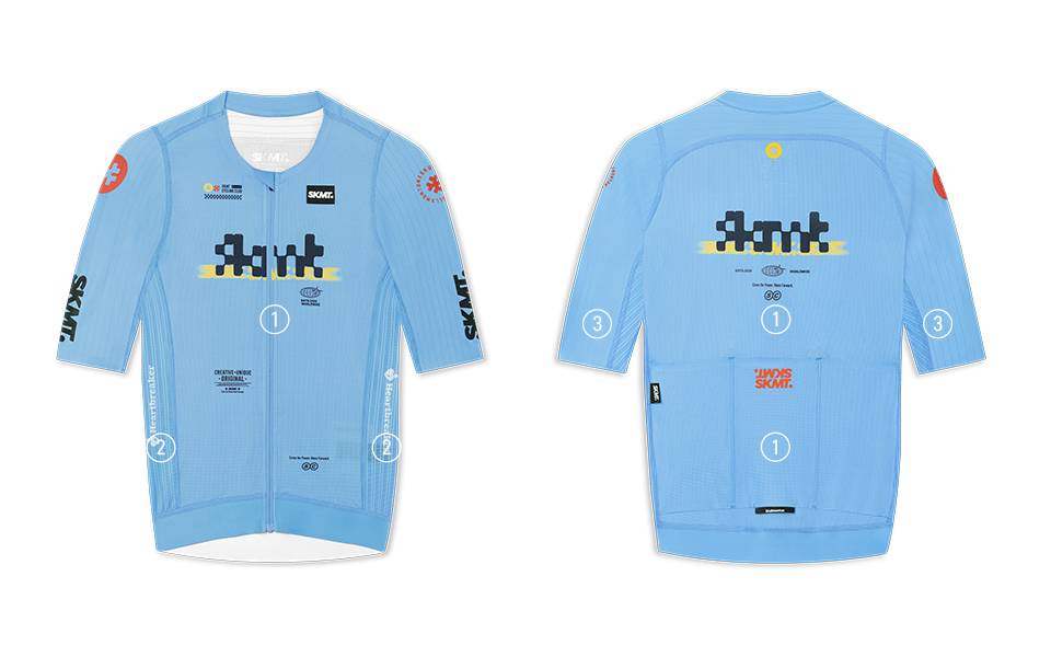 blue cycling jersey