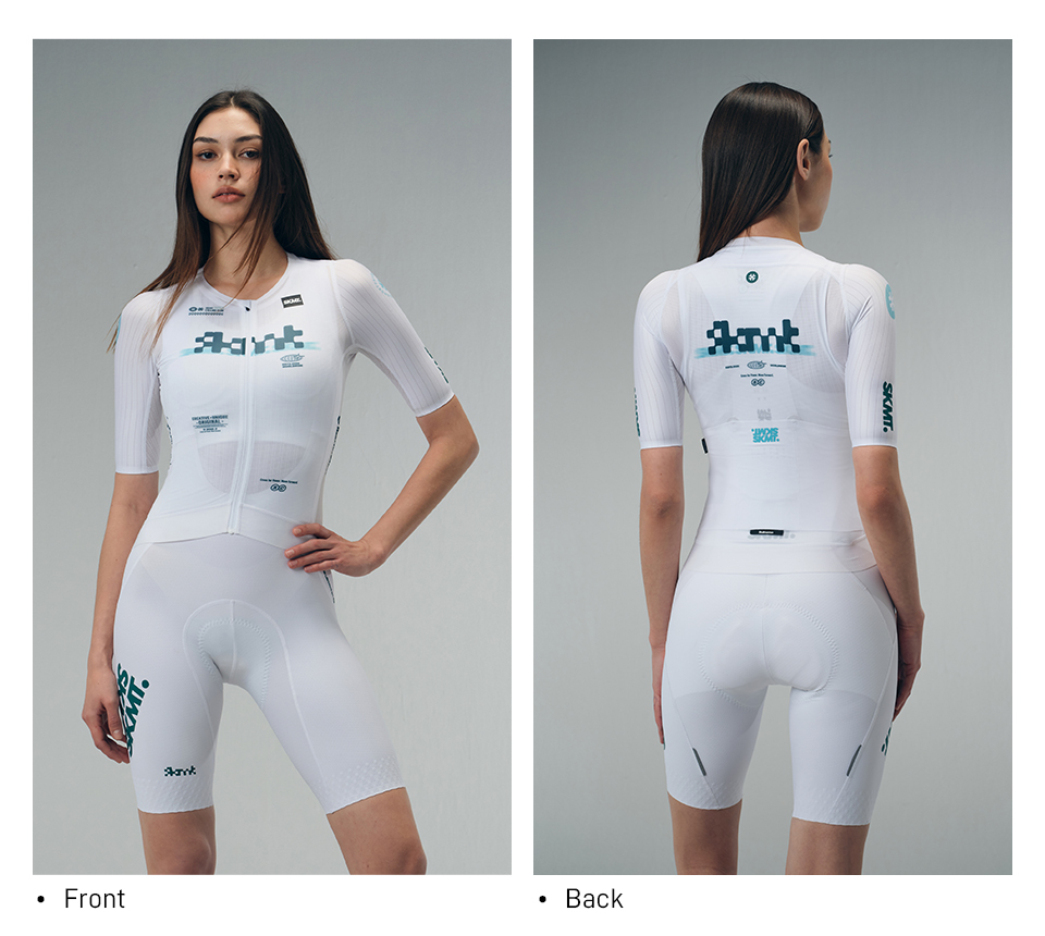 womens white cycling jersey