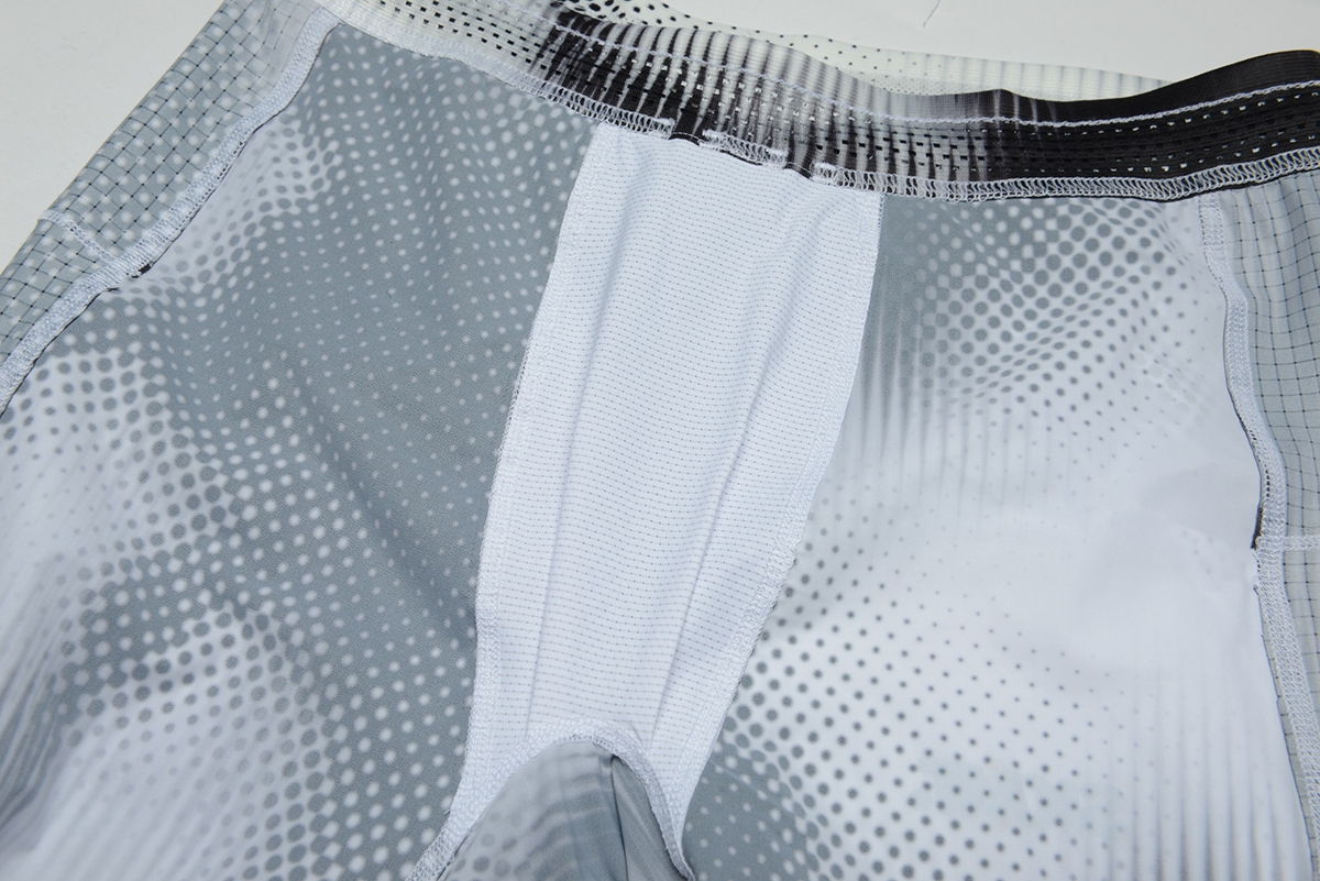 Close-up of flatlock seams
