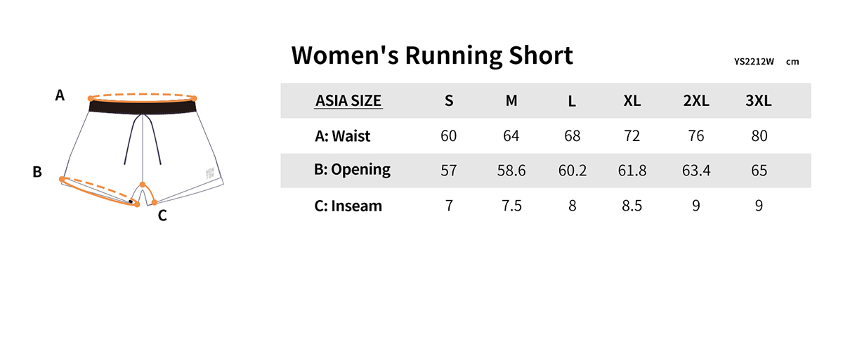ys2212w size chart