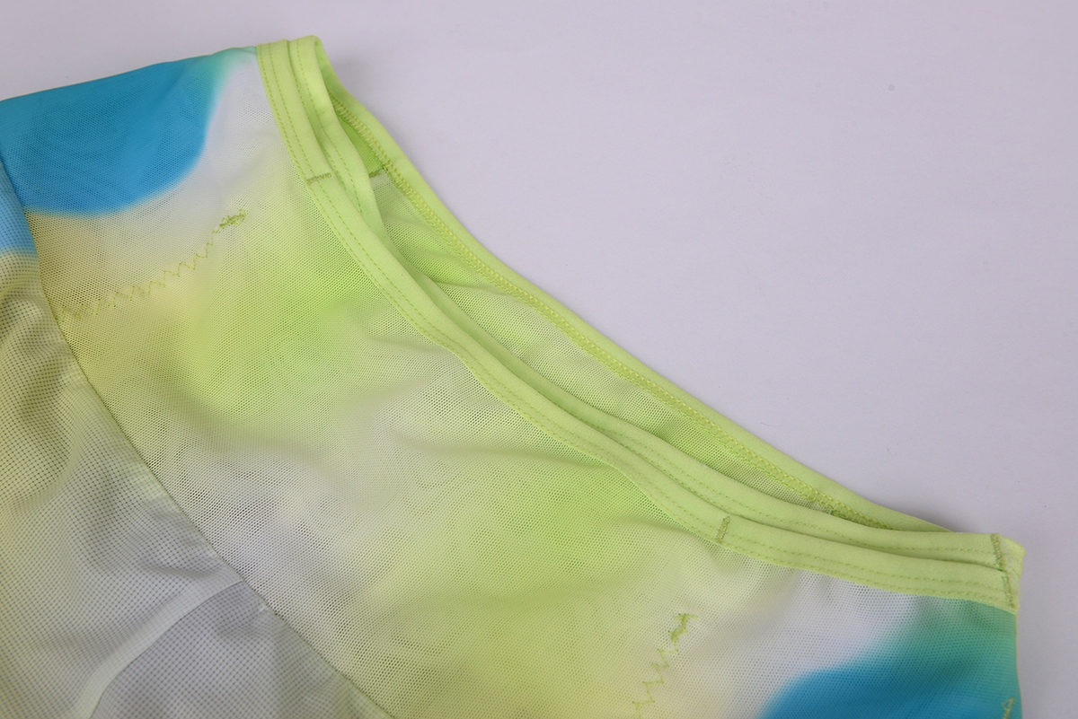 waistband detail with breathable mesh construction