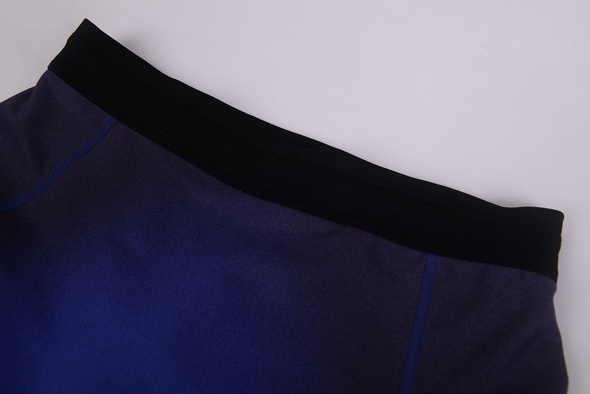 wide waistband detail with gradient sublimation design